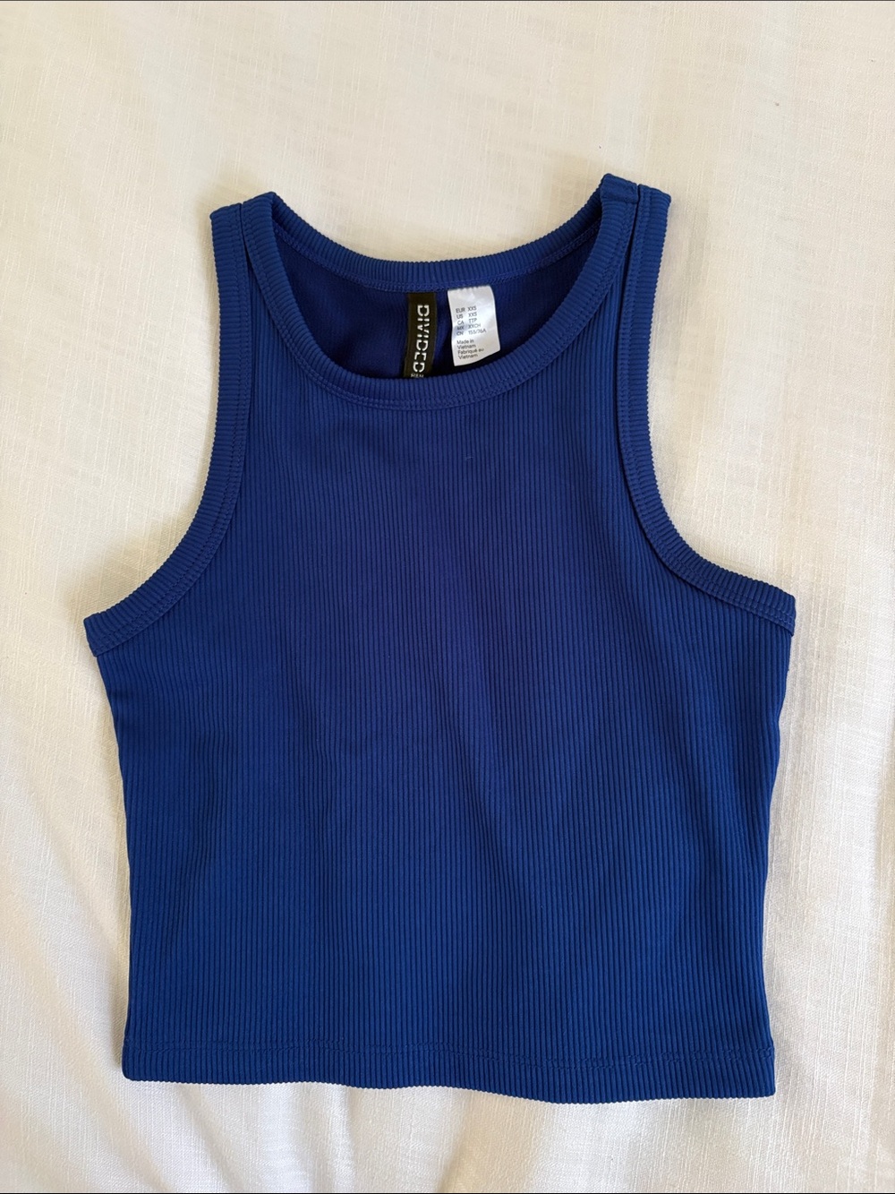 H&M Ribbed Royal Blue Tank Top